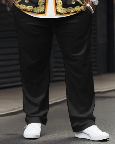 Men's Large Size Classic Retro Pattern Patchwork Pattern Short Sleeve Shirt Set sold by Biggmans product image thumbnail 3