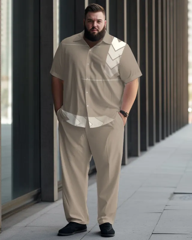 Men's Arrow Plus Size Gradient Short Sleeve Walking Suit sold by Biggmans