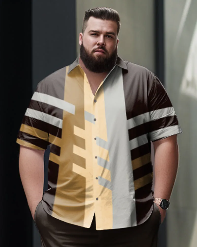 Men's Big & Tall Casual Colorblock 2 Piece Short Sleeve Walking Set sold by Biggmans product image thumbnail 2