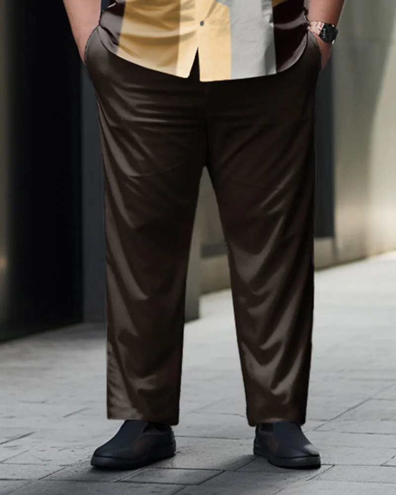 Men's Big & Tall Casual Colorblock 2 Piece Short Sleeve Walking Set sold by Biggmans product image thumbnail 3