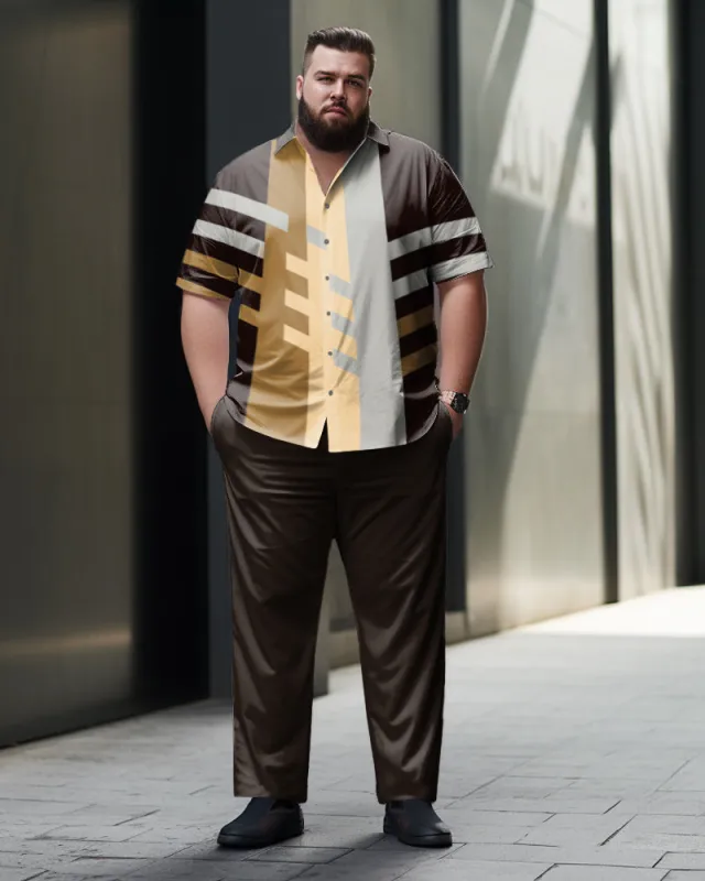 Men's Big & Tall Casual Colorblock 2 Piece Short Sleeve Walking Set sold by Biggmans