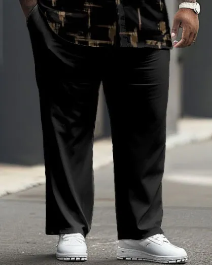 Men's Big & Tall Simple Geometric Print Short Sleeve Shirt Set sold by Biggmans product image thumbnail 3