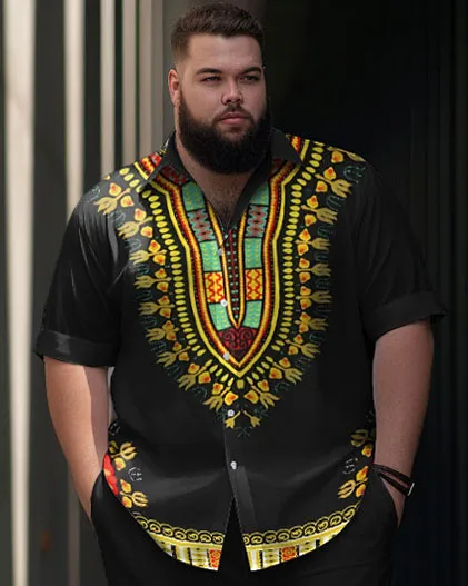 Men's Plus Size Gradient Retro Classic Short Sleeve Walking Set sold by Biggmans product image thumbnail 2