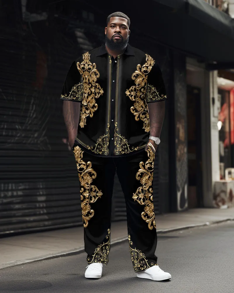 Men's Big and Tall Retro Classic Pattern Short Sleeve Shirt Set sold by Biggmans