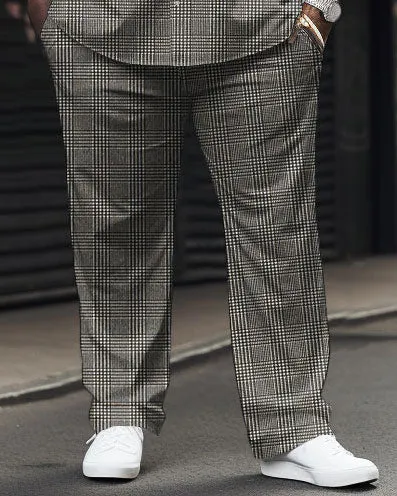 Men's Big & Tall Business Classic Plaid Short Sleeve Shirt Set sold by Biggmans product image thumbnail 3