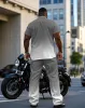 Men's Plus Size Business Gray Gradient Short Sleeve Shirt Trousers Suit sold by Biggmans