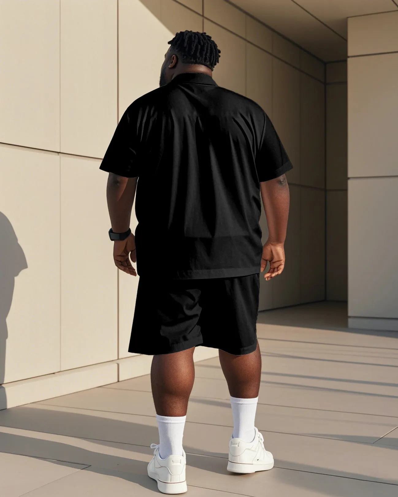 Men's Plus Size Street Fashion Purple Bunny Suit Cosplay Printed Shirt Shorts Suit sold by Biggmans product image thumbnail 4