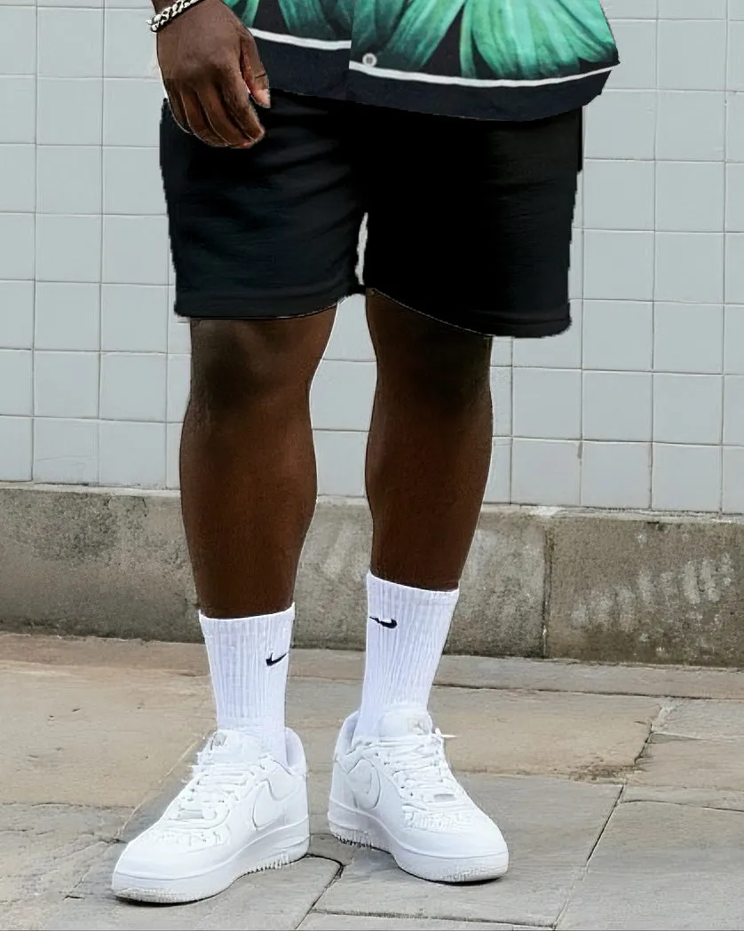 Big & Tall Men's Daily Leisure. Vintage Floral Gradient Shirt Shorts Suit sold by Biggmans product image thumbnail 3