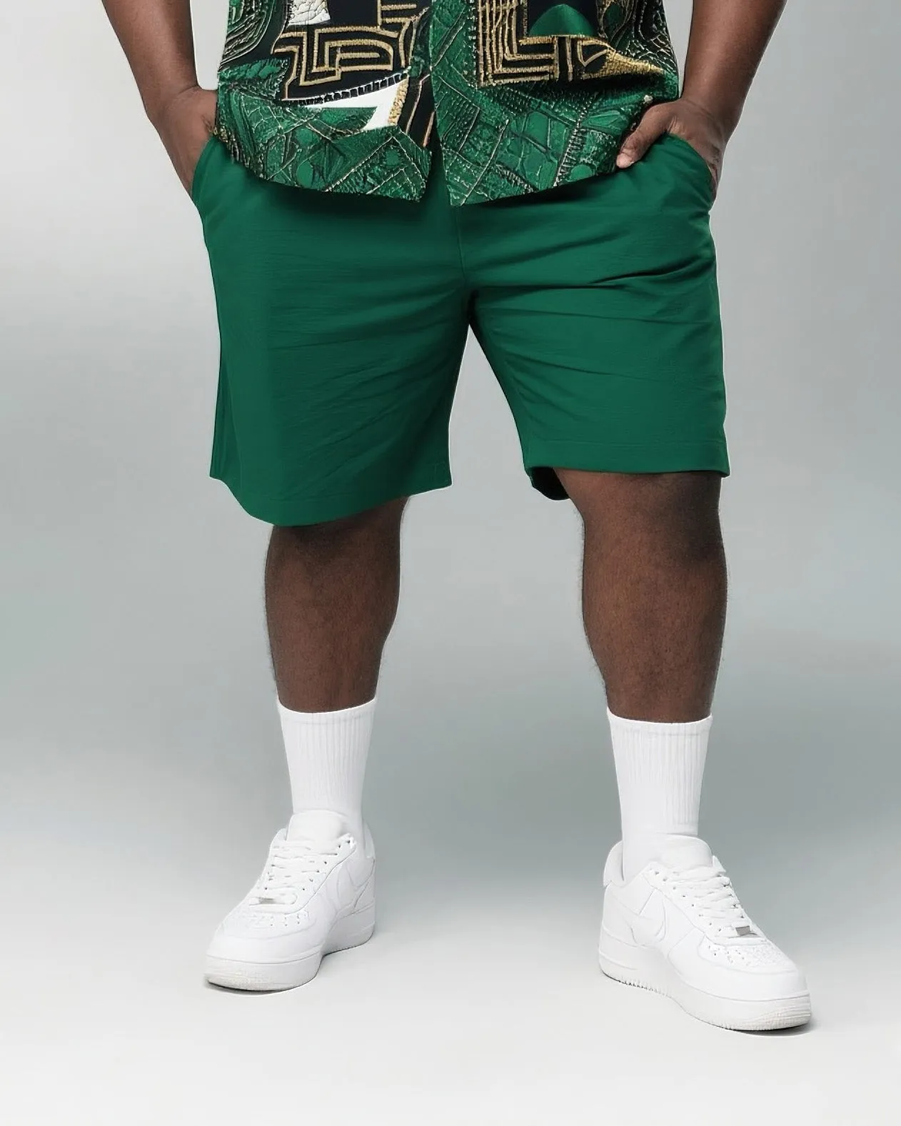 Big & Tall Men's Daily Leisure. Irregular Print Shirt Shorts Suit sold by Biggmans product image thumbnail 3