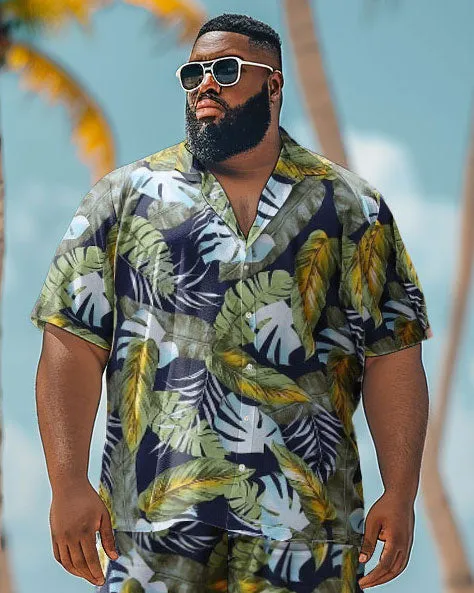 Men's Plus Size Hawaiian Floral Print Shirt Shorts Suit sold by Biggmans product image thumbnail 3