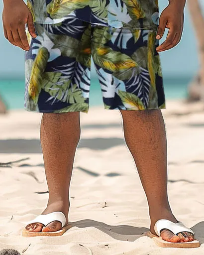 Men's Plus Size Hawaiian Floral Print Shirt Shorts Suit sold by Biggmans product image thumbnail 4