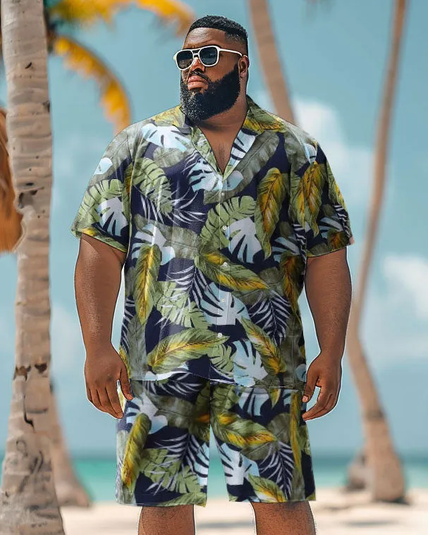 Men's Plus Size Hawaiian Floral Print Shirt Shorts Suit sold by Biggmans product image thumbnail 2