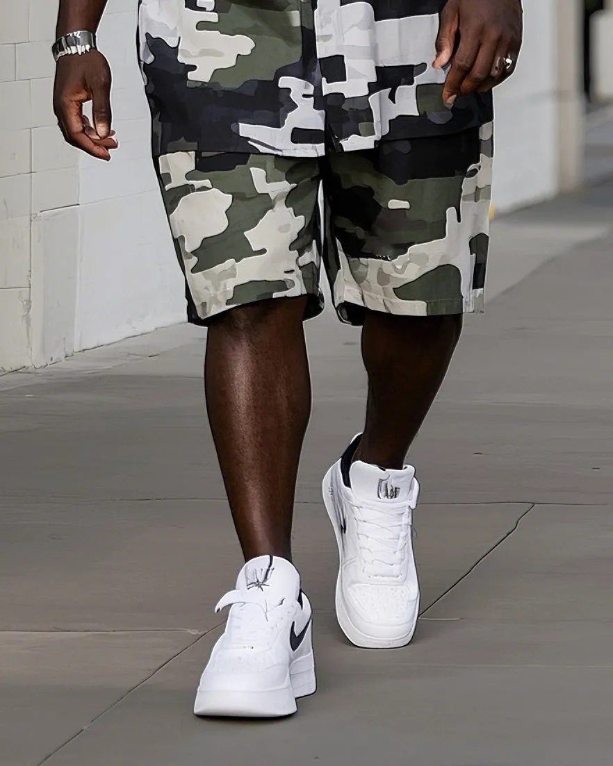 Big Men's Outdoor Camouflage Short Sleeve Shirt Shorts Suit sold by Biggmans product image thumbnail 3
