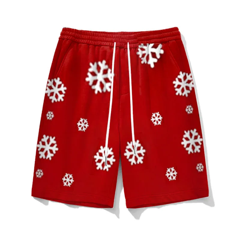 Big Guy’s Funny Santa Claus Snowflake Short Sleeve Shirt Shorts Set sold by Biggmans product image thumbnail 3