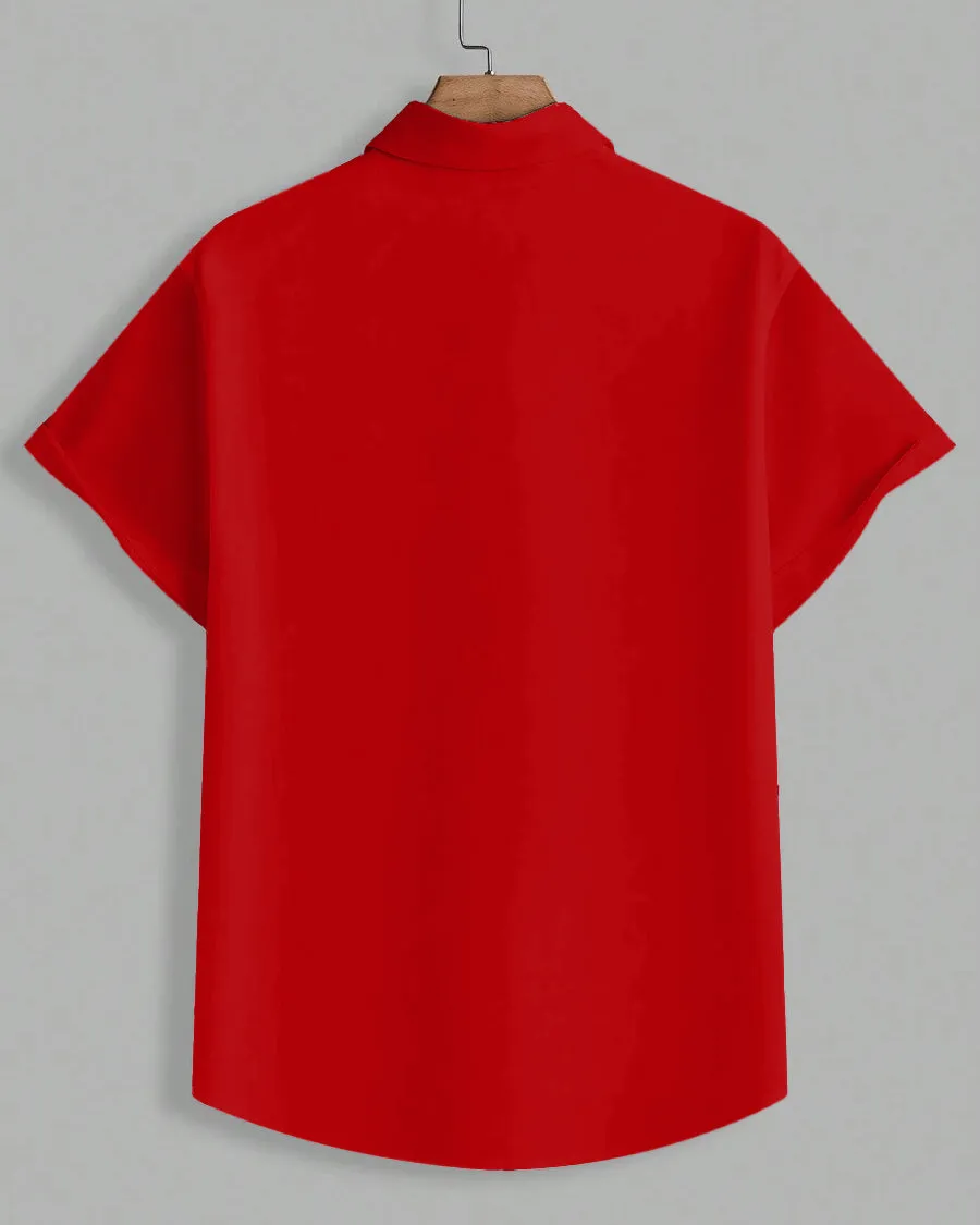 Big Guy’s Funny Santa Claus Snowflake Short Sleeve Shirt Shorts Set sold by Biggmans product image thumbnail 4