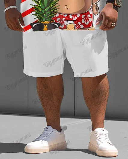 Men's Big and Tall Santa's Beach Vacation Short Sleeve Shirt Shorts Set sold by Biggmans product image thumbnail 4