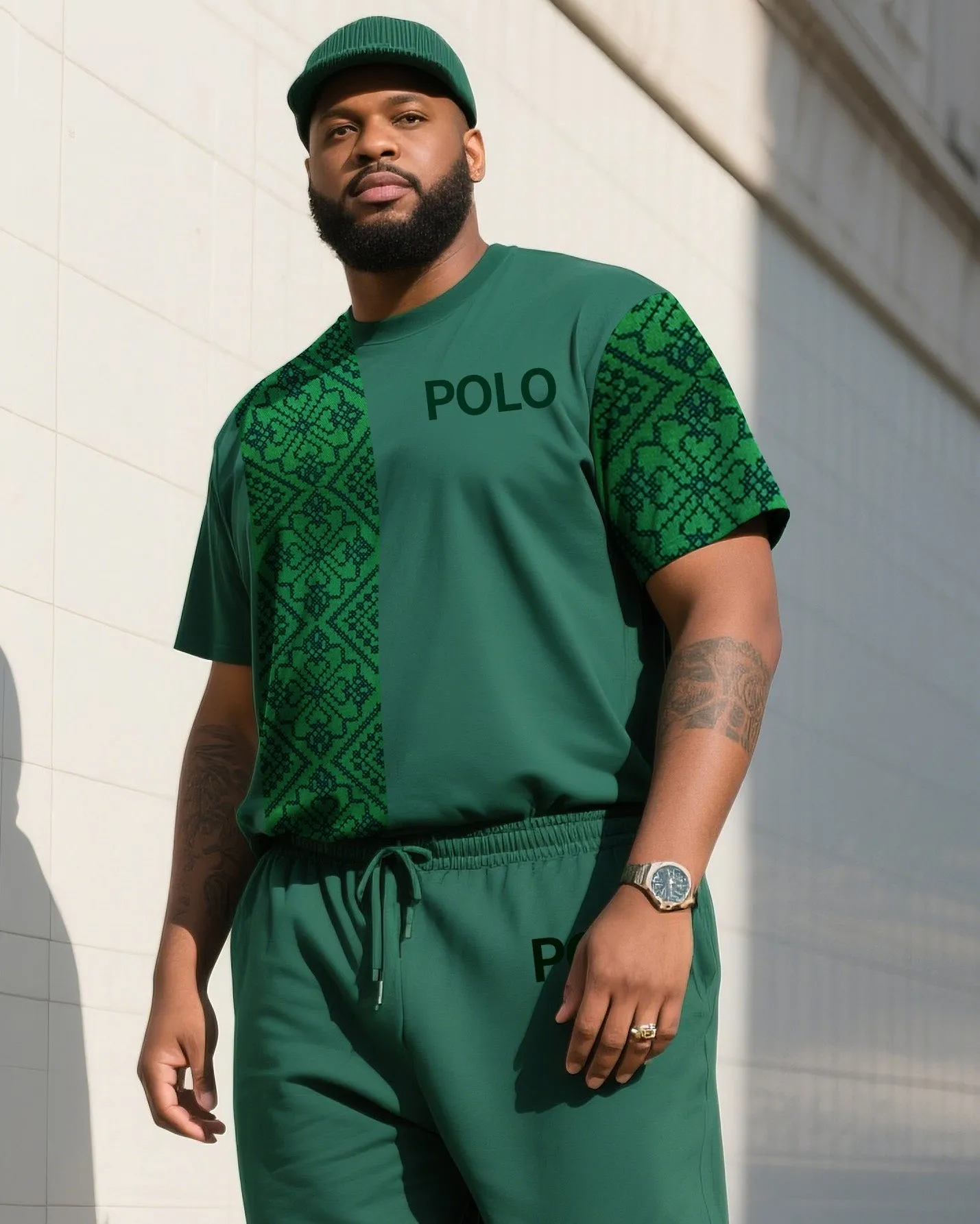 Big Boy's Daily Casual Simple Printed Striped Short Sleeve Trousers Suit sold by Biggmans product image thumbnail 2