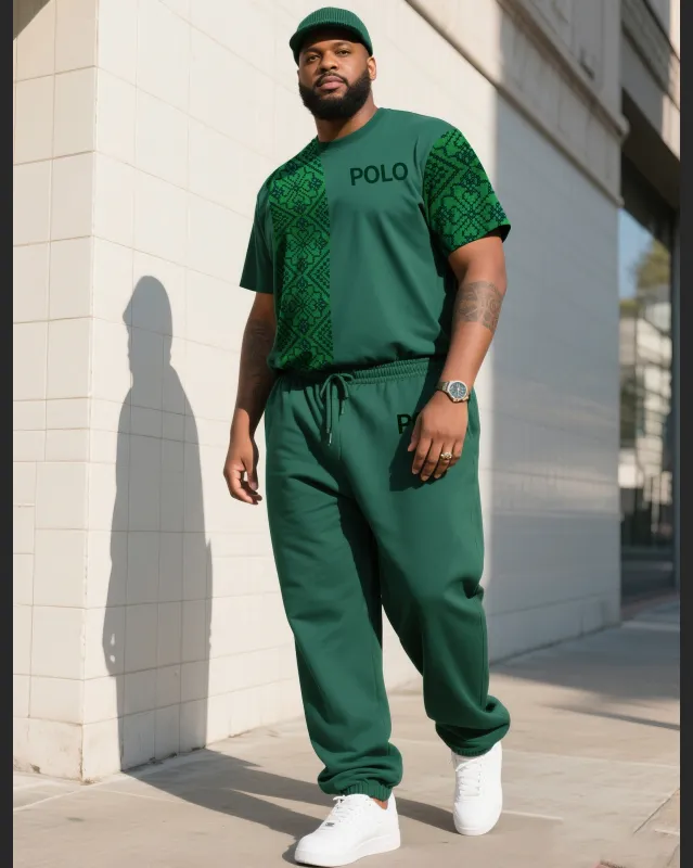 Big Boy's Daily Casual Simple Printed Striped Short Sleeve Trousers Suit sold by Biggmans