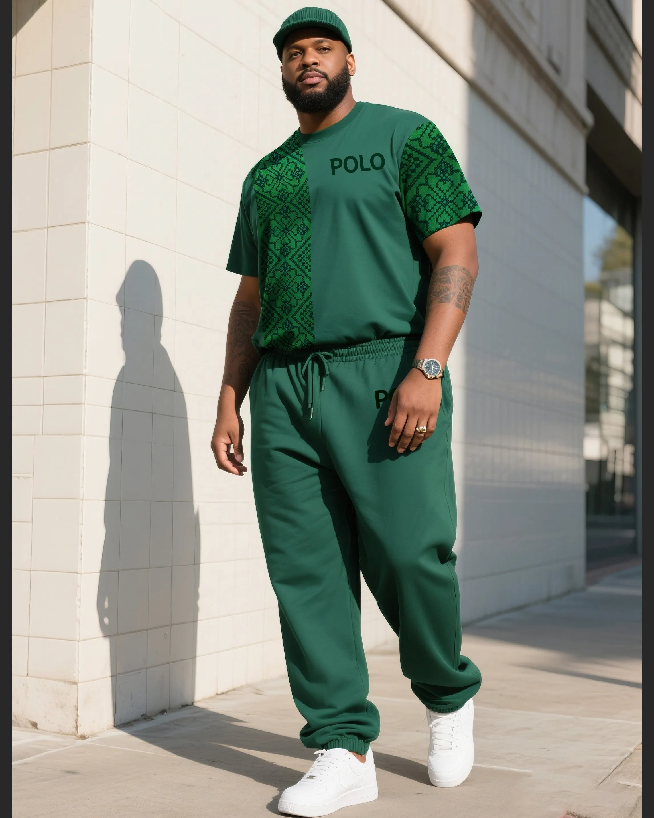Big Boy's Daily Casual Simple Printed Striped Short Sleeve Trousers Suit sold by Biggmans