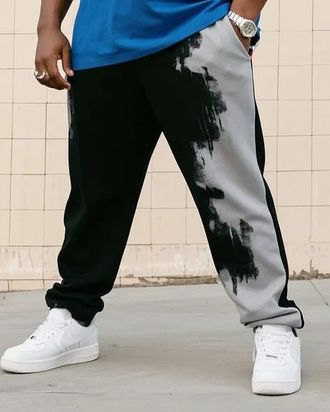 Big Boy's Daily Casual Hierarchical Multi-color Color-matching Crewneck Short-sleeved T-shirt Striped Trousers sold by Biggmans product image thumbnail 3