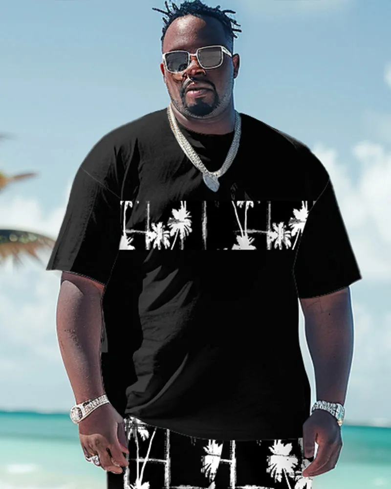 Men's Large Hawaiian Floral Print T-Shirt Pants Suit sold by Biggmans product image thumbnail 2