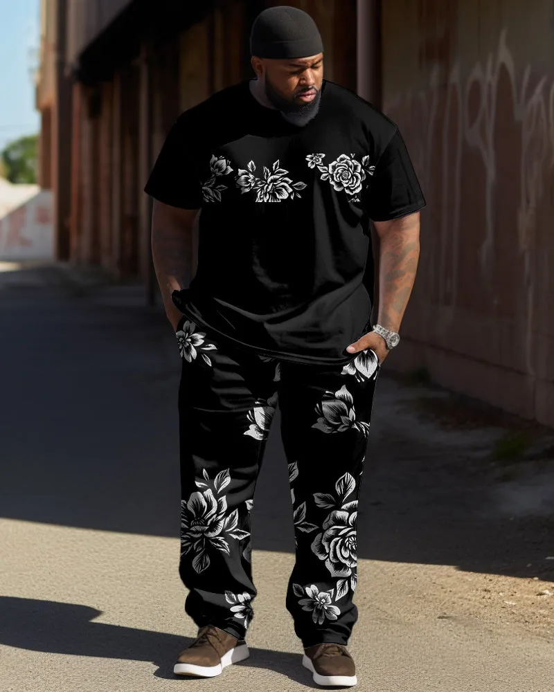 Floral Print T-Shirt Trousers Suit Men's Large sold by Biggmans