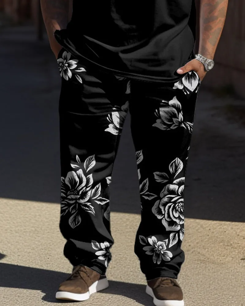 Floral Print T-Shirt Trousers Suit Men's Large sold by Biggmans product image thumbnail 3