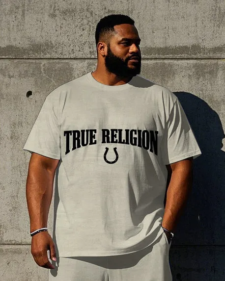 Big Men's 2-Piece Set TRUE RELIGION Printed 2-Piece Short Sleeve T-shirt Pants Set sold by Biggmans product image thumbnail 2