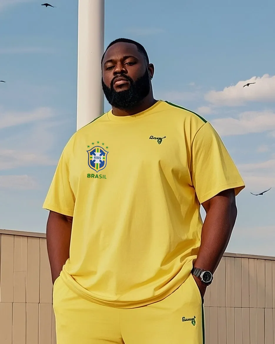 Big Boy Casual Sports Football Style Fans Striped Crewneck Short Sleeve T-Shirt Trousers sold by Biggmans product image thumbnail 2