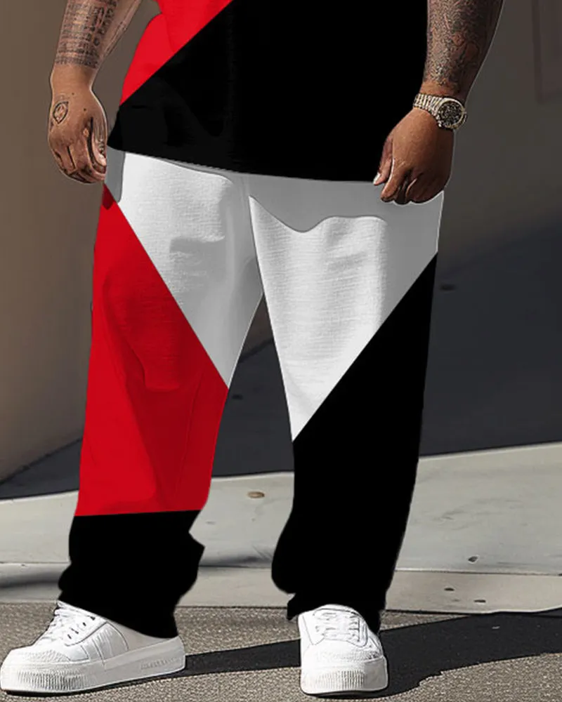 Street Vitality Red And Black Colorblock Print Large Men's Suit sold by Biggmans product image thumbnail 3