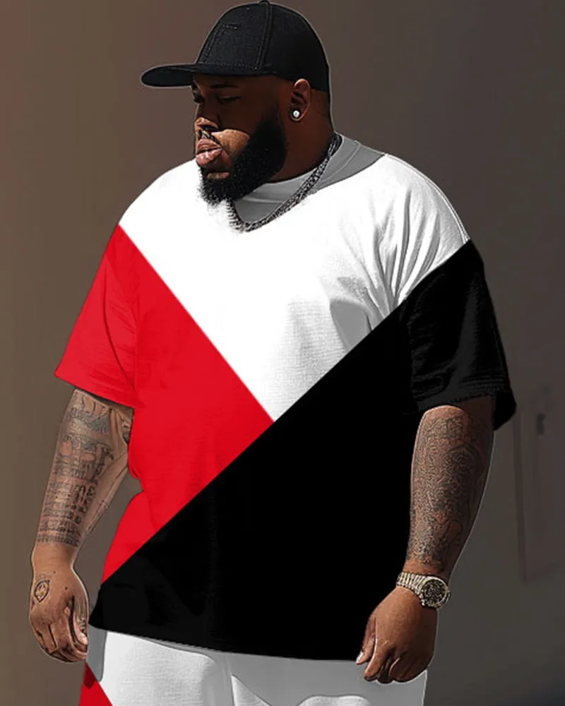 Street Vitality Red And Black Colorblock Print Large Men's Suit sold by Biggmans product image thumbnail 2