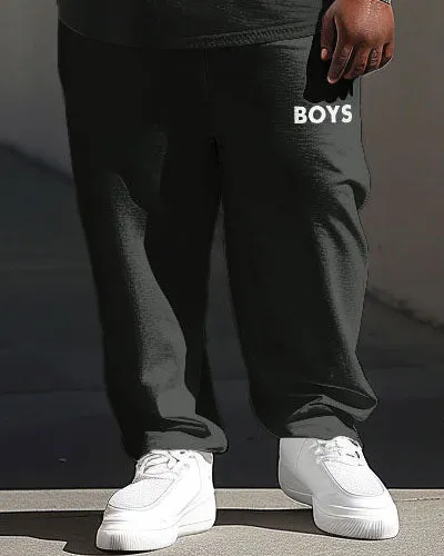 Casual Simple Colorblock Letter Print Men's Large Suit sold by Biggmans product image thumbnail 3