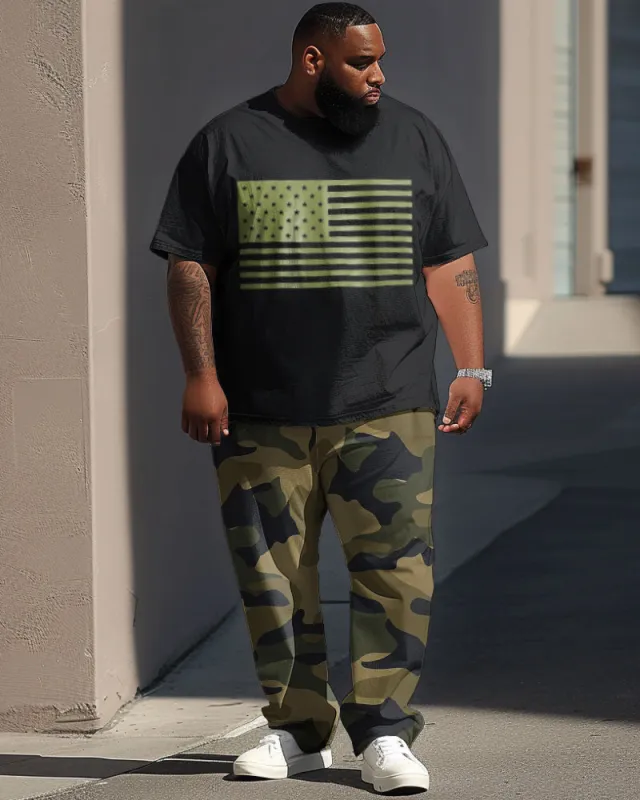 Street Camouflage Flag Print Large Men's Suit sold by Biggmans