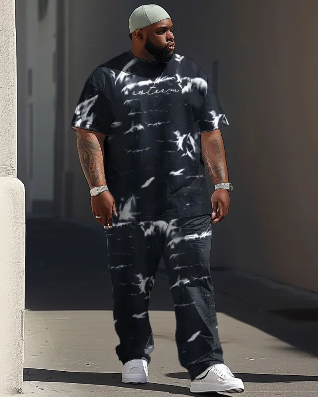 Street Casual Tie-Dye Letter Print Men's Large Suit sold by Biggmans