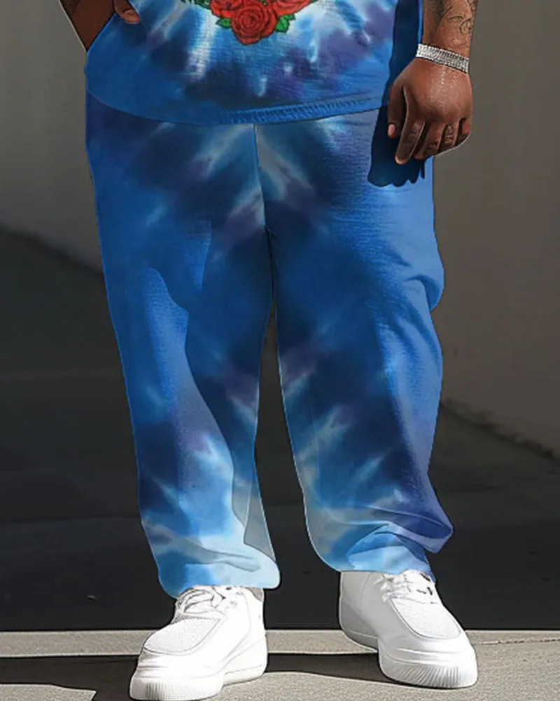 Men's Plus Size Street Fashion Tie-dye Skull Print T-Shirt Trousers Suit sold by Biggmans product image thumbnail 3
