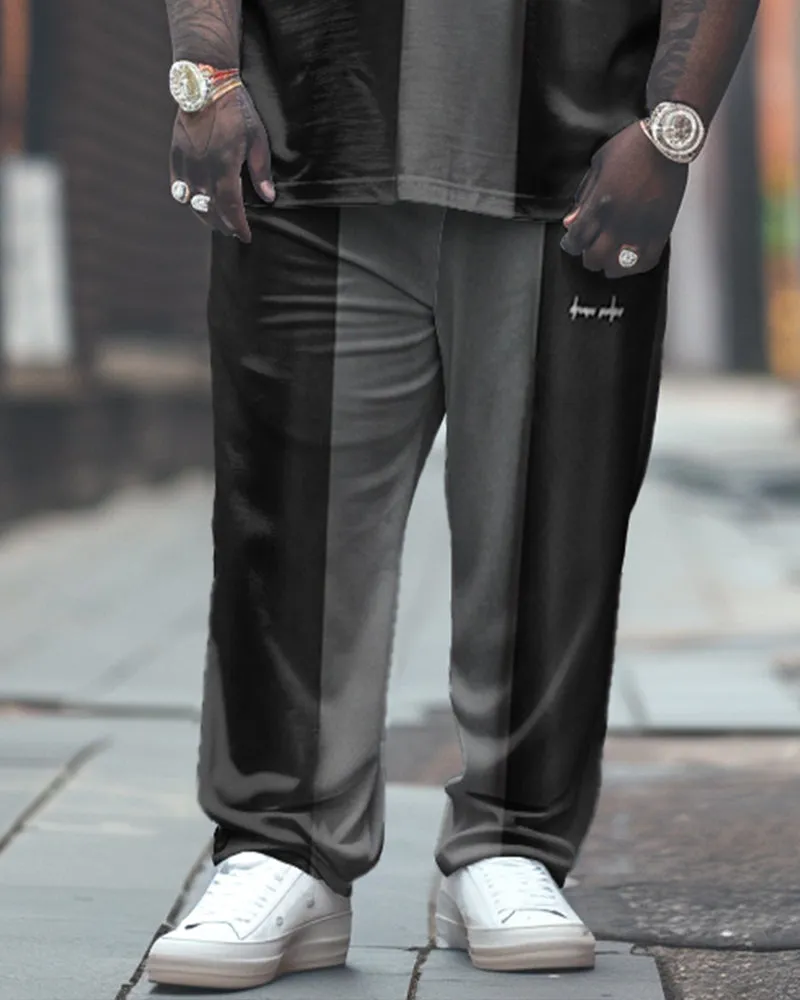 Men's Large Simple Colorblock Nose Letter Print T-Shirt Pants Suit sold by Biggmans product image thumbnail 3