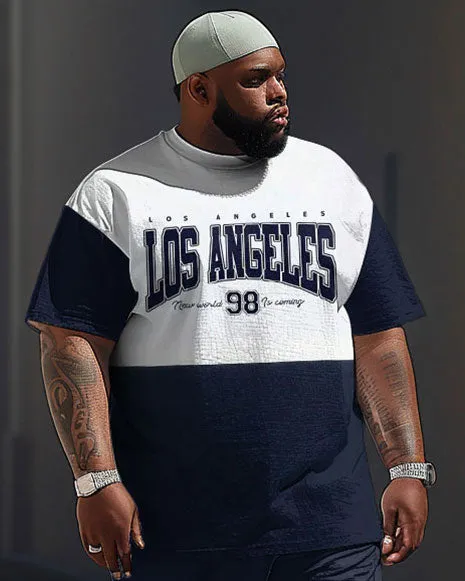 Casual Simple Colorblock Letter Print Men's Large Suit sold by Biggmans product image thumbnail 2