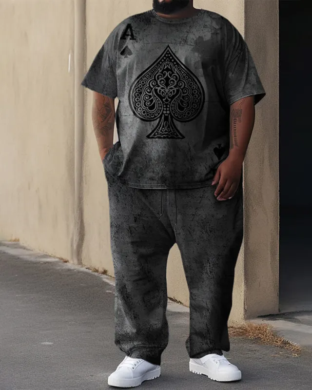 Men's Simple Poker Print Large Suit sold by Biggmans