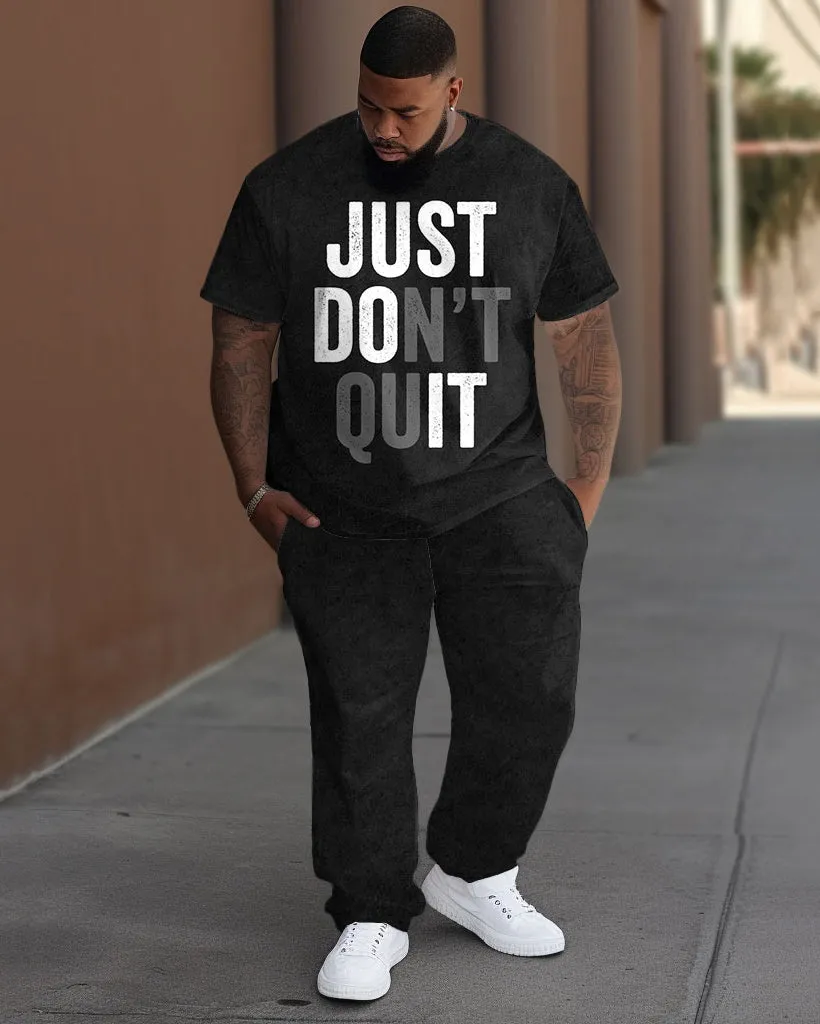 Men's Big & Tall Just Do It Print T-Shirt Trousers Set sold by Biggmans