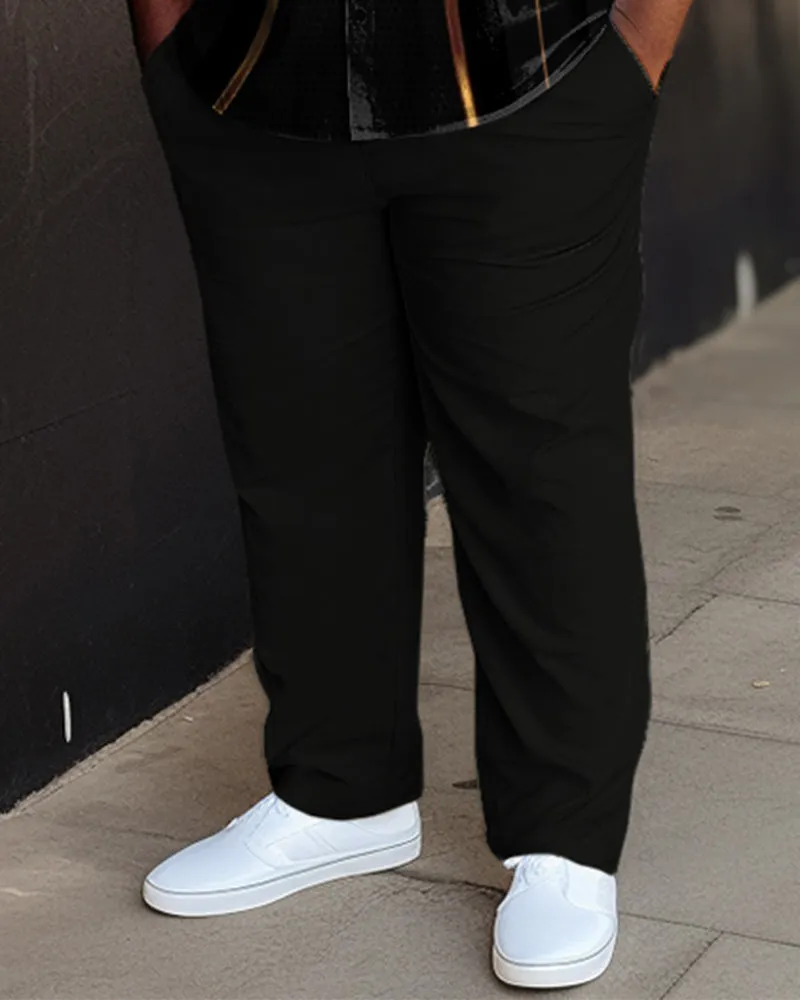 Plus Size Men's Abstract Print Leisure Short Sleeve Walking Suit sold by Biggmans product image thumbnail 3