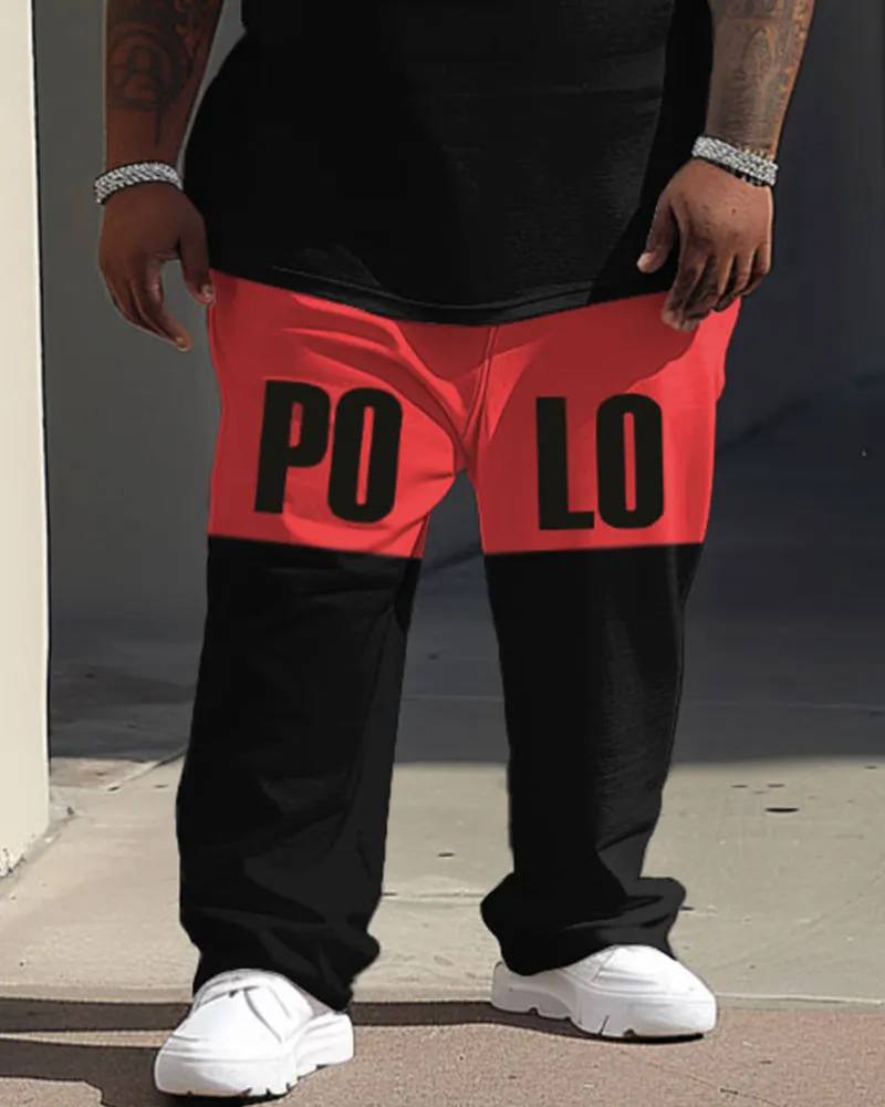 Street Vitality Colorblock POLO Letter Print Large Men's Set sold by Biggmans product image thumbnail 3