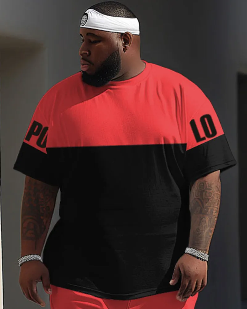 Street Vitality Colorblock POLO Letter Print Large Men's Set sold by Biggmans product image thumbnail 2