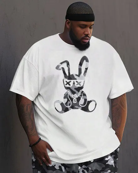 Men's Large Color Splash Rabbit Street Hip-Hop Casual Two-piece Set sold by Biggmans product image thumbnail 2