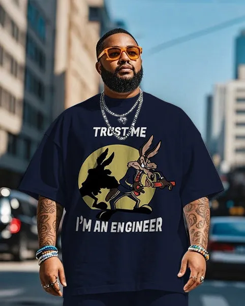 Men's Plus Size Trust Me I'm An Engineer Short Sleeve T-Shirt Shorts Suit sold by Biggmans product image thumbnail 2