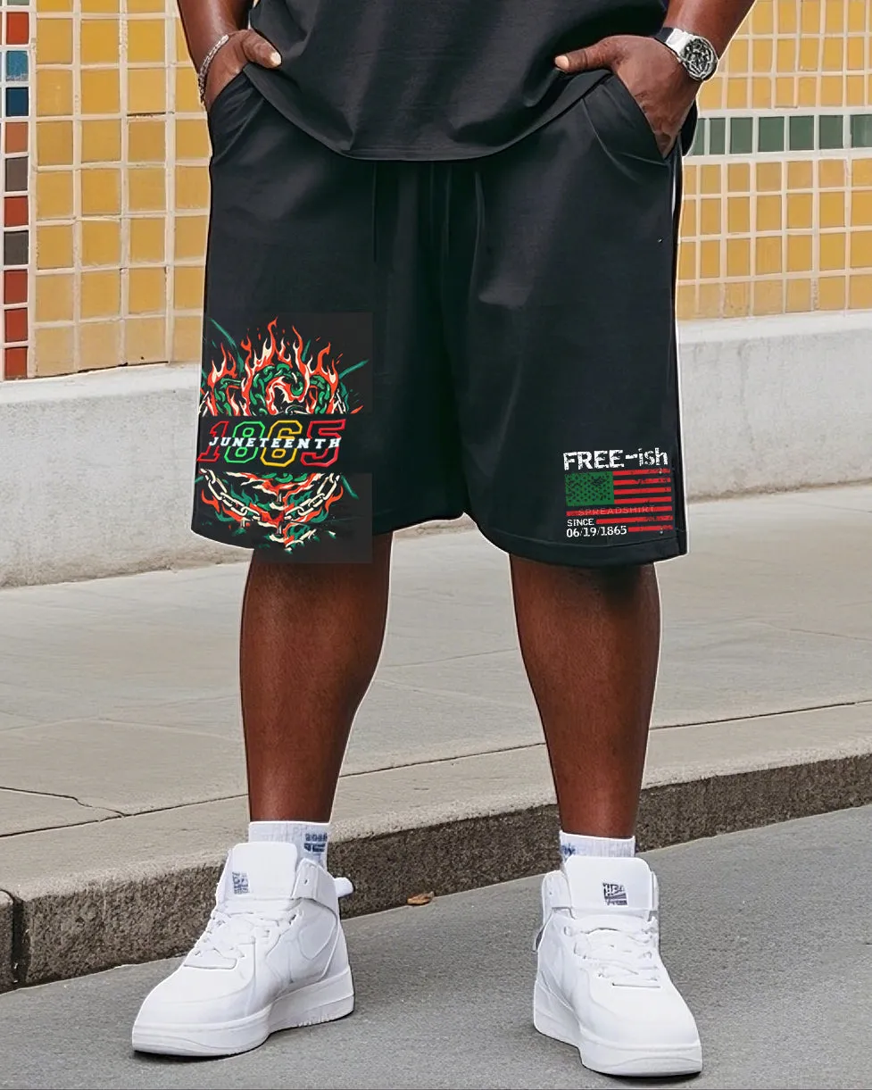 Men's Plus Size June Festival Digital Print T-Shirt Shorts Suit sold by Biggmans product image thumbnail 3