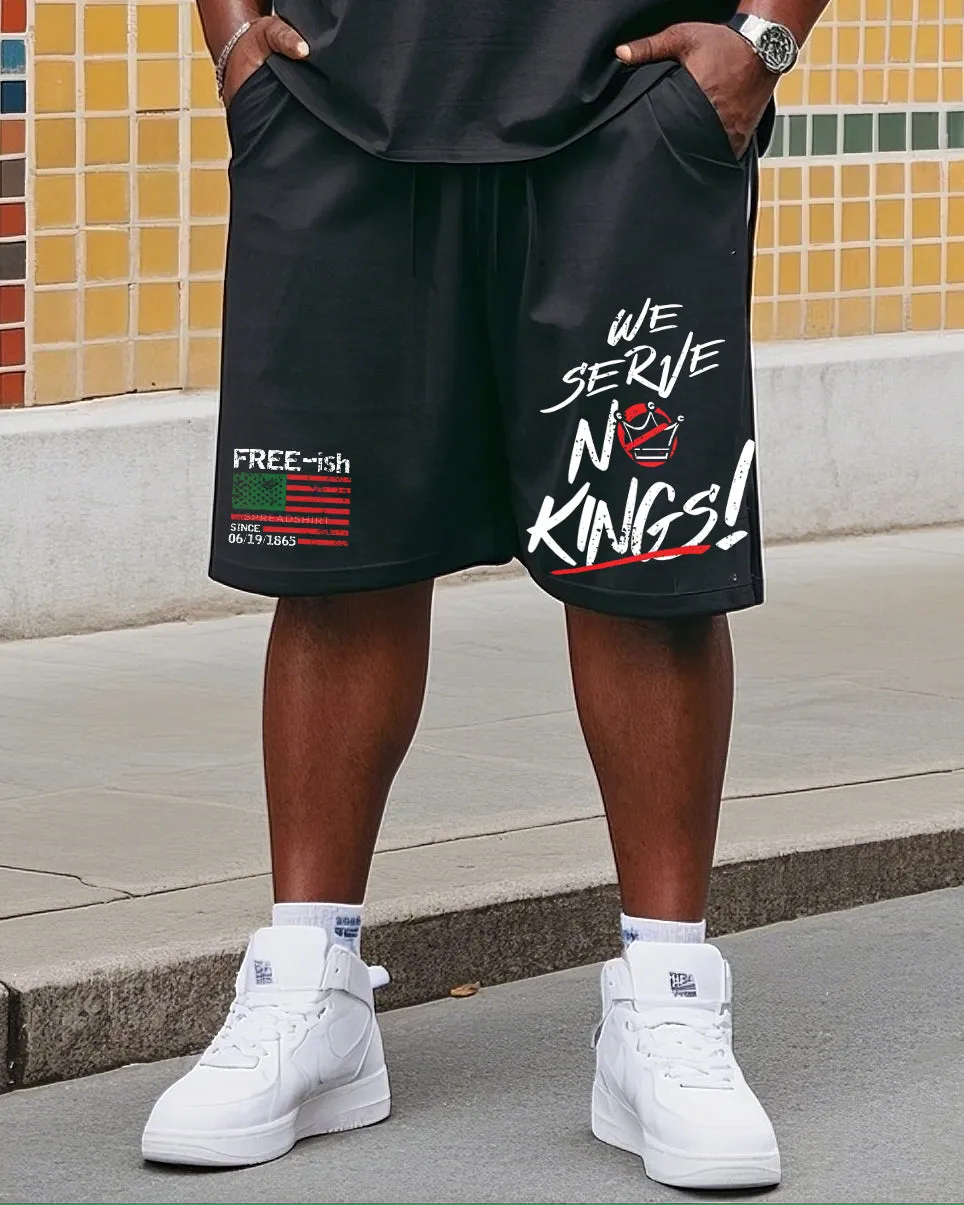Men's Plus Size June Festival Creative Black's Life Is Also Named Word Freedom Day Fist Printed T-shirt Shorts Suit sold by Biggmans product image thumbnail 3