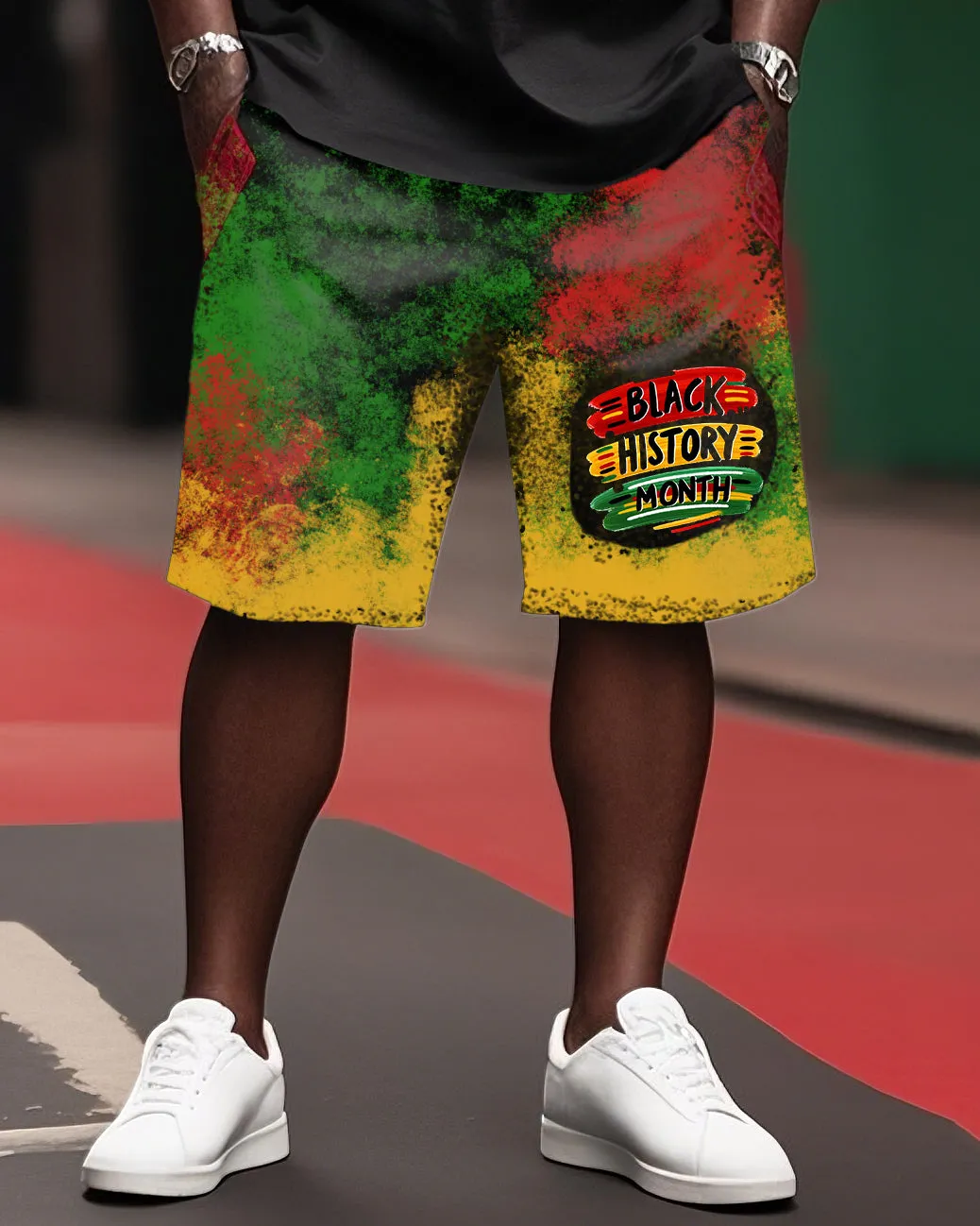Plus Size Boys June Creative Graffiti Style T-Shirt Shorts Suit sold by Biggmans product image thumbnail 3