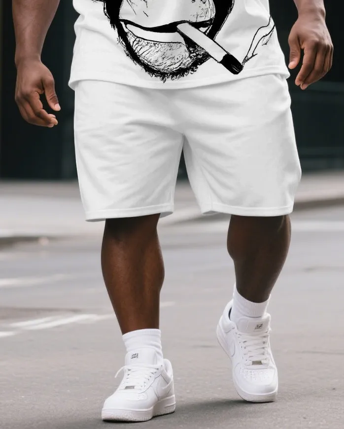 Big & Tall Men's Hip Hop Sunglass Smoking Gorillas Print Short-Sleeved T-shirt and Short Set sold by Biggmans product image thumbnail 3