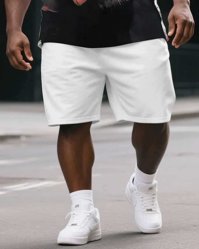 Big & Tall Men's Funny Cartoon Angry Gorillas Print Casual Short-Sleeved T-shirt and Short Set sold by Biggmans product image thumbnail 3