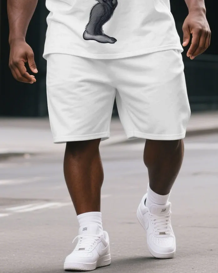 Big & Tall Men's Summer Boxing Gorillas Athletic Print Casual Short-Sleeved T-shirt and Short Set sold by Biggmans product image thumbnail 3